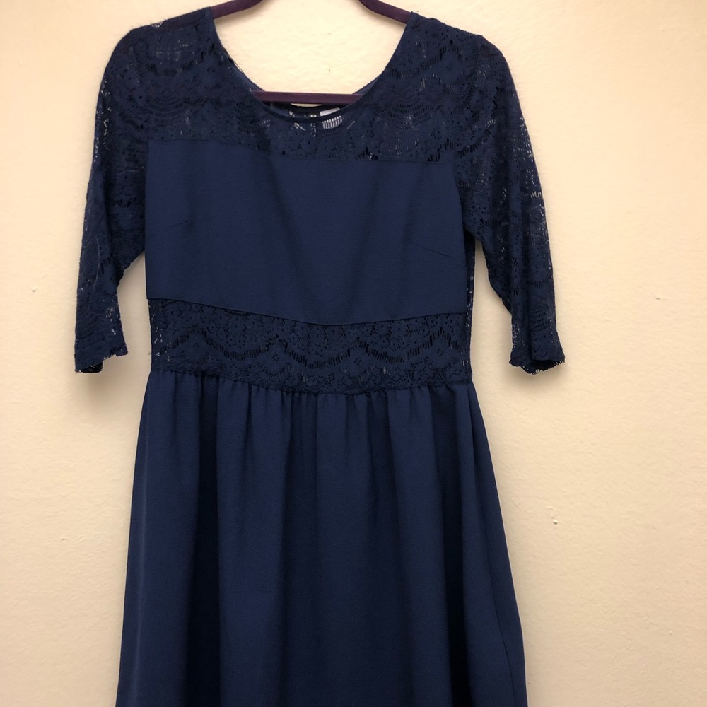 Plus size 14 Deep blue lace dress